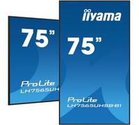 iiyama ProLite LH7565UHSB-B1 75" 4K display with 800cd/m² brightness, Android 11, and dual orientation - ideal for dynamic professional signage.
