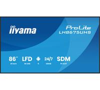 iiyama ProLite LH8675UHS-B2AG 86" 4K digital signage display with 24/7 uptime, Android OS, Signal FailOver function and an Intel® SDM slot
