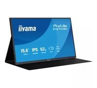 iiyama P1671HSC-B1 15.6 inch Portable Monitor, IPS LCD Mini-HDMI/ 2x USB-C (Video and Power), 2 x 1W Speakers, Leather Cover and Book Stand.