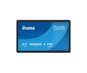 iiyama ProLite S2225AS-B1P 22" signage display, optimized by the integrated iiSignage² content management system