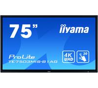iiyama ProLite TE7503MIS-B1AG computer monitor 190.5 cm (75") 3840 x 2160 pixels 4K Ultra HD Touchscreen Multi-user Black