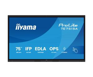iiyama ProLite TE7515A-B1AG 75" 4K UHD Interactive Display, Google EDLA Certified, designed for seamless collaboration and hybrid teaching.