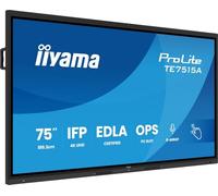 iiyama Prolite TE7515A-B2AG 189.3cm 75" VA LED Interactive Display 4K UHD 40 Touch Points DeepContrast-IR++ HDMI DP USB-C DP-Alt USB2.0/3.2 RJ45 WiFi OPS Android 14 Google EDLA PIR NFC