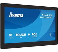 iiyama Prolite TW1023ASC-B3P 25.5 cm 10.1 Inch Touchscreen PC IPS LED WXGA 10 Point Multitouch Capacitive Android 13 iiSignage² HDMI-Out USB RJ45 PoE WiFi Bluetooth Webcam SD Slot Anti-Fingerprint 24