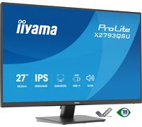 iiyama ProLite X793QSU-B1 68.5 cm 27 inch IPS LED Monitor QHD HDMI DP USB 2.0 Slim-Line Adaptive Sync Energy Class D black