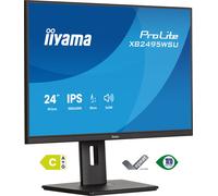 iiyama ProLite XB2495WSU-B1 24 inch IPS LED Monitor WUXGA 16:10 100Hz HDMI DP USB 3.2 USB-C Slim-Line Height Adjustment Pivot Energy Efficiency Class C Black