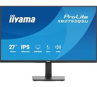 iiyama ProLite XB793QSU-B1 27 inch IPS LED Monitor QHD HDMI DP USB 2.0 Slim-Line Height Adjustment Pivot Adaptive Sync Energy Class D Black