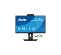 iiyama Prolite XUB2490HSUH-B2 60.5 cm 23.8 Inch IPS LED Monitor Full HD 100H HDMI DP USB 3.2 Height Adjustment Pivot Windows Hello 5 MP Webcam Adaptive Sync Black