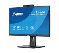 iiyama ProLite XUB2490HSUH-B2 24" Full HD IPS monitor with 5 MP webcam & microphone, height-adjustable, slim bezel - ideal for modern office and