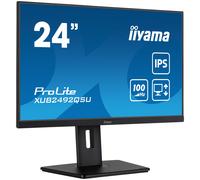 iiyama Prolite XUB2492QSU-B1 23.8 Inch IPS LED Monitor WQHD 100Hz HDMI DP USB 3.2 USB-C3.2 Slim-Line Height Adjustment Pivot FreeSync Black