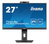 iiyama ProLite XUB2790QSUH-B1 27'' IPS monitor with built-in Windows Hello camera and microphone, perfect for both personal and professional use.