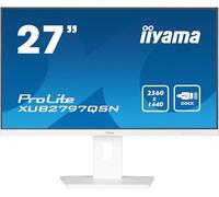 iiyama Prolite XUB2797QSN-W1 27" 27" WQHD 100Hz HDMI DP-in/Out DaisyChain USB3.2 USB-C Dock 65W LAN Slim-Line Height Adjustment Pivot AdaptiveSync White