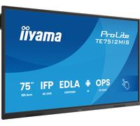 iiyama ProLite TE7512MIS-B4AG 75'' 4K UHD interactive touch screen with PureTouch-IR, Android 14 & USB-C Power Delivery.
