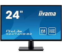 iiyama X2474HS-B2 24 Inch VA LCD, 4ms, Full HD 1920x1080, 250 cd/m² Brightness, 1x HDMI,1 x DisplayPort, 1 x VGA, 2 x 2.5W Speakers
