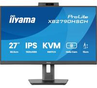 iiyama XB2490HSCH-B1 23.8 inch Conferencing Monitor, IPS 120Hz LCD, 5MP Windows Hello Cam, 4ms, Full HD, HDMI/USB-Type C 65W Charging, USB Hub, HA Stand