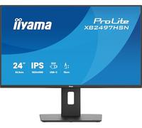 iiyama XB2497HSN-B1 24 inch IPS USB-C Dock Display with 65W Charging, 4ms, Full HD, RJ45/HDMI/DP in/DP out, HAS, 5 Yr Warranty
