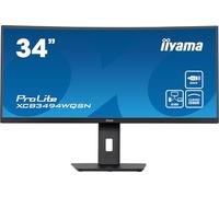 iiyama XCB3494WQSN-B5 34 Inch Curved 1500R VA LCD, 120Hz,USB-C Dock Display, 65W Charging,1ms,21:9 Ultra Wide 3440 x 1440, RJ45, 1x HDMI,1 x DisplayPort, 1 x USB-C,2 x USB, KVM Switch,150 mm HA Stand