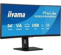 iiyama ProLite XCB3494WQSU-B1 34" curved monitor with height-adjustable stand