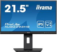 iiyama XUB2293HS-B5 21.5 Inch IPS LCD with Slim Bezel, 4ms, Freesync, Full HD 1920x1080, 1x HDMI,1 x DisplayPort, TCO Certified, 2 x 2W Speakers, 150 mm HA Stand