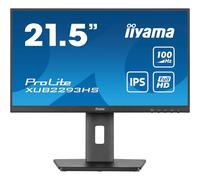 iiyama XUB2293HS-B6 21.5 inch IPS Slim Bezel, 100Hz, 1ms, Full HD 1920x1080, HDMI/DP, TCO Certified, Height Adjustable Stand
