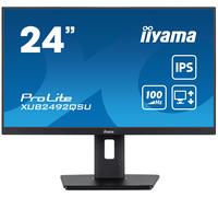 iiyama Prolite XUB2492QSU-B1 23.8 Inch IPS LED Monitor WQHD 100Hz HDMI DP USB 3.2 USB-C3.2 Slim-Line Height Adjustment Pivot FreeSync Black
