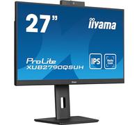 iiyama ProLite XUB2790QSUH-B1 27'' IPS monitor with built-in Windows Hello camera and microphone, perfect for both personal and professional use.