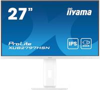 iiyama XUB2797HSN-W2 27" IPS (White Bezel) USB-C Dock Display 65W Charging, 4ms, Full HD 1920x1080, RJ45/HDMI/DP, 1 x DP-OUT(MST), 4 x USB Hub, Height Adjustable Stand, TUV-GS, 5 Yr Warranty