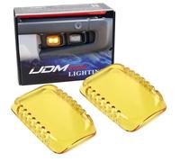 iJDMTOY 2pc 2500K Selective Yellow Colored LED Pod Fog Light Shield Cover Lenses, Compatible With Ford 2021-up F-150 Raptor, 2022-up Bronco Raptor
