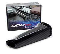iJDMTOY Carbon Fiber Pattern ABS Plastic Handbrake Handle Grip Replacement Compatible With BMW 1 2 3 4 5 Series X1 X3 Z4, Also Universal Fit For Many Other Vehicles