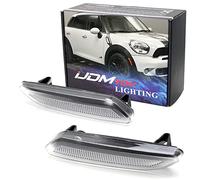 iJDMTOY Euro Clear/White Lens Front Fender Side Marker Blinker Light Housing W/Clear W5W Bulb Replacements For 2011-2016 Mini Cooper R60 Countryman R61 Paceman