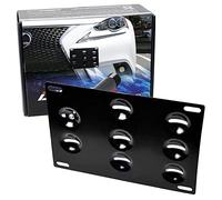 iJDMTOY Flush Design Front Bumper Tow Hole Adapter License Plate Mounting Bracket Compatible With Lexus 2006-up IS and 2011-up CT