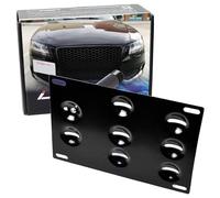 iJDMTOY Front Bumper Tow Hole Adapter License Plate Mounting Bracket Compatible With Audi A4 A5 A7 S4 S5 S7 RS5 RS7, etc