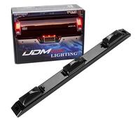 iJDMTOY LED Truck Tailgate ID Light Bar for Ford 1999-2010 F250/F350/F450 | Also Universal Fit Chevy/GMC/RAM/Toyota/Nissan Trucks, 3-Lamp Cluster Design, Tail/Running Light, Add-On Install, Smoked Lens