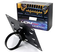 iJDMTOY No Drill Required 3-Inch Bumper Guard Tube Mount License Plate Bracket/Holder