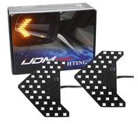 iJDMTOY Pair Dynamic Sequential 3-Step Flash 33-SMD LED Circuit Board Panels For Behind The Side Mirror Turn Signal Retrofit, Amber Yellow