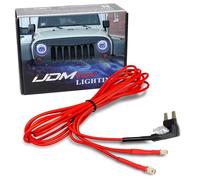 iJDMTOY Plug-N-Play DRL Wiring Kit For Most 7" Integrated LED Headlight with LED Daytime Running Lamps Compatible With 1997-2017 Wrangler JK TJ & Some Motorcycle, etc