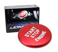 iJDMTOY Racing Sports Inspired Red Aluminum Keyless Engine Push Start Button Cover Trim Compatible with BMW 1 2 3 4 5 7 Series, X1 X3 X4 X5 X6, etc