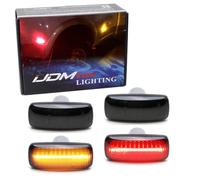 iJDMTOY Smoked Lens Amber/Red Full Led Trunk Bed Marker Lights Set For 2010-18 Dodge Ram 2500Hd 3500Hd Truck Double Wheel Side Fenders, Powered By Total 48 Led