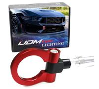 iJDMTOY Sports Red Aesthetic Track Racing Style Tow Hook Ring Compatible with 2024-up Ford Mustang Dark Horse ONLY, Made of Lightweight Aluminum