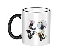 IJHRSFDST Adams Canadian Rock Singer Bryan Ceramic Mug 330ml - Vintage Rock Band Merchandise with Coloured Edge - Microwave & Dishwasher Safe Music Fan Gift