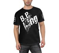 IJHRSFDST B.B. Singer King Men's Shirt - Classic Blues Musician Print T-Shirt Soft Crew Neck Short Sleeve Tee for Casual Wear & Music Fans Gift M