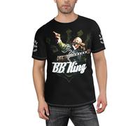 IJHRSFDST B.B. Singer King Men's Shirt - Classic Blues Musician Print T-Shirt Soft Crew Neck Short Sleeve Tee for Casual Wear & Music Fans Gift M