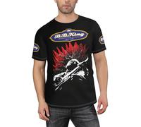 IJHRSFDST B.B. Singer King Men's Shirt - Classic Blues Musician Print T-Shirt Soft Crew Neck Short Sleeve Tee for Casual Wear & Music Fans Gift M