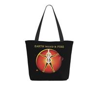 IJHRSFDST Wind And Fire Pop Band Earth Women'S Shopping Tote Bag - Large Canvas Eco Bag With Band Logo, Reusable Grocery Bag For Music Fans, Concert Merch Gift