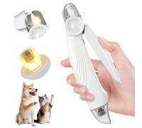 IJIAMY 2-in-1 Dog Nail Clippers & Dog Nail Grinders with 2 LED Lights, Ultra-Quiet, USB Rechargeable, Multiple Grinding Methods, and Splash Guard for Small, Medium, and Large Dogs & Cats