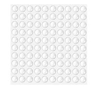 iJiGui 100 Pcs Transparent Rubber Pad Self Adhesive Rubber Feet Pads, Mini Buffer Furniture Pads,Rubber Feet Bumper Pads, Transparent Silicone Pads for Furniture Glass Tables Door Protect(8 x 2mm)