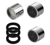 iJiGui 3 Pack Tap Aerator F22, Water Saver Tap Filter Nozzle Faucet Aerator Replacement Parts, Tap Faucet Aerator with Gasket, for Bathrooms and Kitchens(22mm Female Thread)