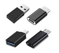 iJiGui USB C Adapters 4 Pack, USB C to USB 3.0 OTG Adapter, Micro USB to USB C Adapter, USB Type C Adapter, Compatible with MacBook Pro, Samsung Galaxy, Galaxy s9, Mobile Phones and More