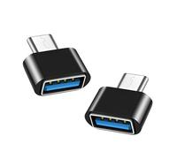 iJiGui USB C to USB Adapter 2 Pack, USB Type-C to USB-A OTG Adapter, USB A Female to USB-C Male Compatible with MacBook Pro 2021, MacBook Air 2020, Samsung Galaxy (Black)