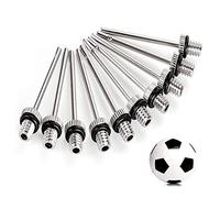 iJiZuo 10 Pack Stainless Steel Inflator Ball Pump Needle, Ball Needle with Side Holes, Ball Inflation Needle, Pump Needle for Inflating Sports Balls, Football, Basketball, Rugby Balls